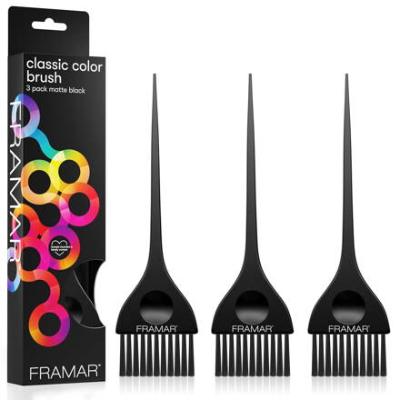 FRAMAR Classic Color Brush set 3 ks štětec pro barvení vlasů černý šířka 5 cm