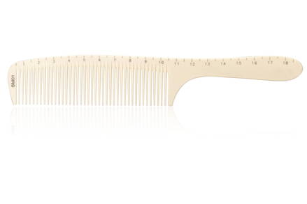 HAIR CARE hřeben s rukojetí a měrkou 19,3 cm
