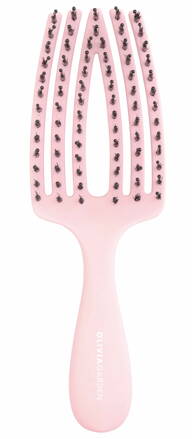 OLIVIA GARDEN Finger Brush Mini Pink kartáč na vlasy masážní 6-řadý malý
