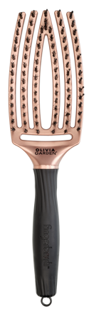 OLIVIA GARDEN Finger Brush Bronze kartáč na vlasy masážní 6-řadý střední