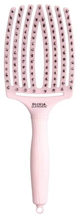 OLIVIA GARDEN Finger Brush Pastel Pink kartáč na vlasy masážní 8-řadý velký