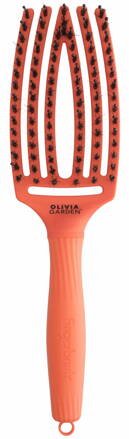 OLIVIA GARDEN Finger Brush Orange Spritz kartáč na vlasy masážní 6-řadý střední