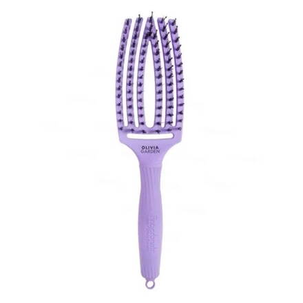 OLIVIA GARDEN Finger Brush Lavender kartáč na vlasy masážní 6-řadý střední