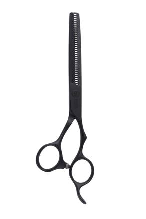 OLIVIA GARDEN Silk Cut Pro Matt Black 6,35&quot; efilační kadeřnické nůžky 35 zubů