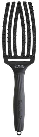 OLIVIA GARDEN Finger Brush Double Bristles kartáč na vlasy masážní 6-řadá střední dvojité plastové piny
