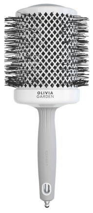 OLIVIA GARDEN 80 mm Expert BlowOut Shine White&Gray kartáč na vlasy