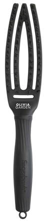 OLIVIA GARDEN Finger Brush Black kartáč na vlasy masážní 4-řadý malý