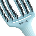 OLIVIA GARDEN Finger Brush Blue Sky kartáč na vlasy masážní 6-řadý střední