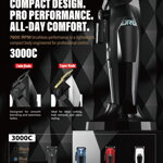 JRL 3000CB-F Hair Clipper Fade Blade Black
