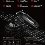 JRL 3000CB-F Hair Clipper Fade Blade Black