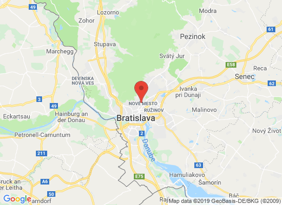 Google map: Hálkova 1, 83103 Bratislava, Slovenská republika